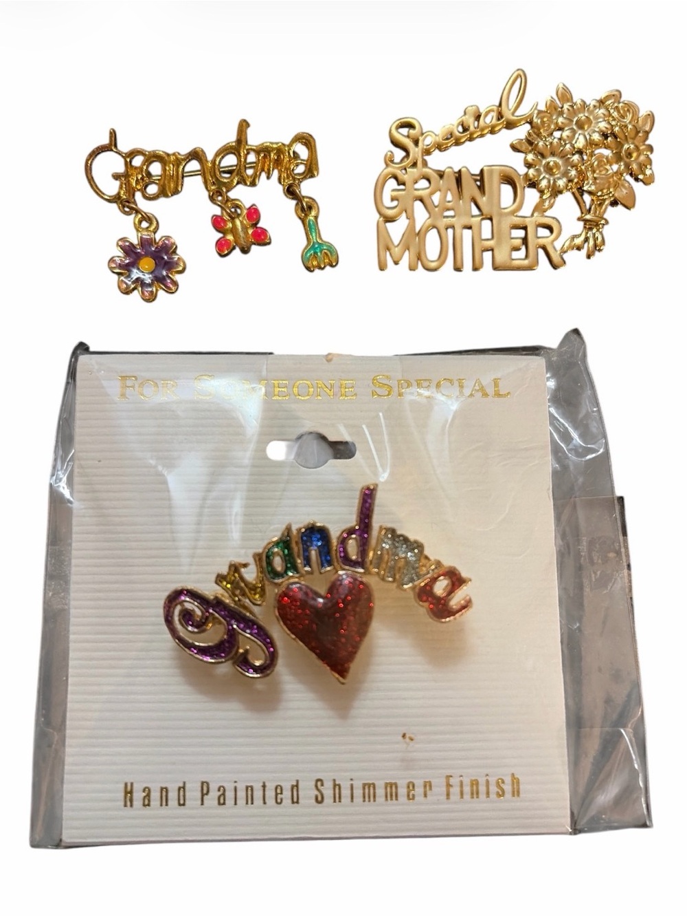 Grandma / Grandmother Pins - Set of 3